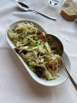 Langarola salad vegan style at Trattoria Nelle Vigne in Diano Dalba