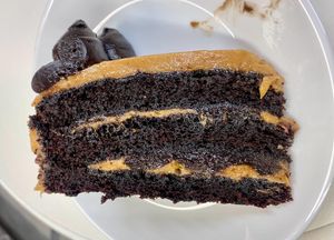 A delicious fudge cake   at Sugar Noms in Redcar