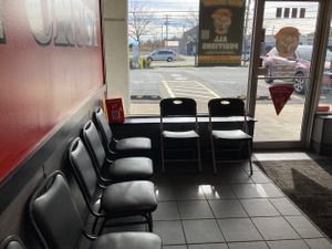 Interior - seating to pick up order  at Primoz Pizzeria in Mayfield Heights