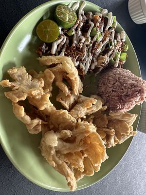 Vegan fried chicken  at The Vegan Shack in Panglao