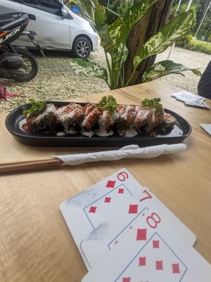 Tempura roll at The Vegan Shack in Panglao