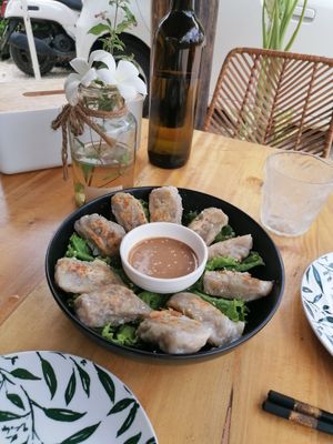 Dumplings 😍🌴 at The Vegan Shack in Panglao