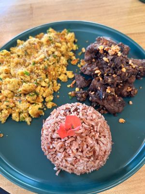Fave- Filipino Breakfast! Tapa with Scrambled tofu! 🌱 at The Vegan Shack in Panglao