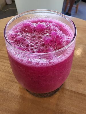 Dragonfruit Shake at The Vegan Shack in Panglao