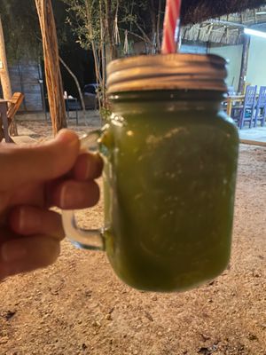 Green juice at Vegano.com in Tulum