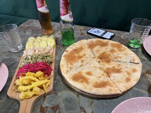 Pickles and Lobio  at Cafe Daphna in Tbilisi