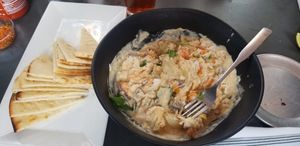 Farmer's market vegetable curry at The Leaning Pear in Wimberley