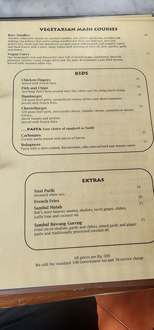 Menu 2 - September 2024 at Murni's Warung in Ubud