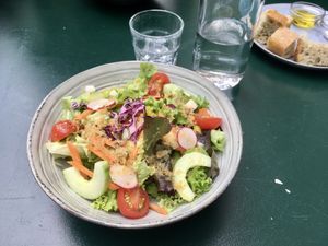 salad with vegan dressing   at Albert & Frida in Bern