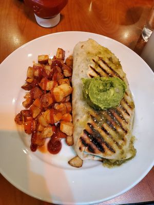 Vegan breakfast burrito at Home Grown Cafe in Newark