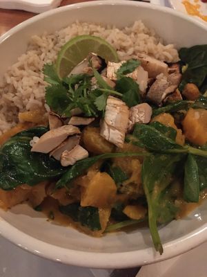 Chickpea & Pumpkin Curry Bowl at Home Grown Cafe in Newark