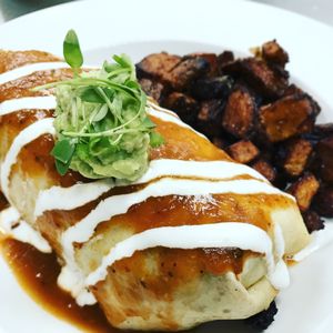 Breakfast burrito at Home Grown Cafe in Newark