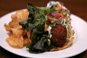 Falafel at Home Grown Cafe in Newark