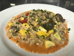 summer risotto at Home Grown Cafe in Newark
