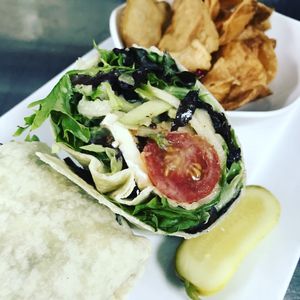 Apple wraps (lots of wrap options here) at Home Grown Cafe in Newark