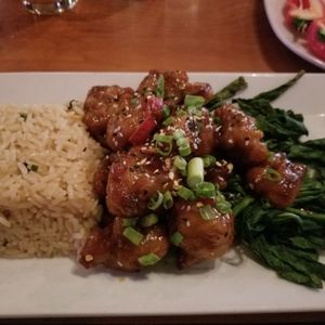 General Tso seitan Chicken at Home Grown Cafe in Newark