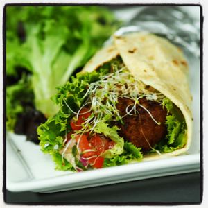 Falafel - vegan at Home Grown Cafe in Newark