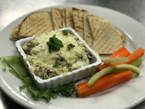 crab fondue  at Home Grown Cafe in Newark