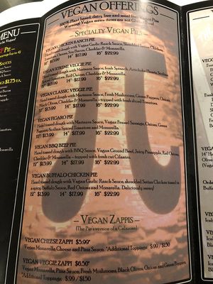 Vegan Offerings  at The Pie Delivery in Salt Lake City