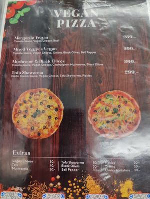 Menu at Vibes at Rawai Beach in Phuket
