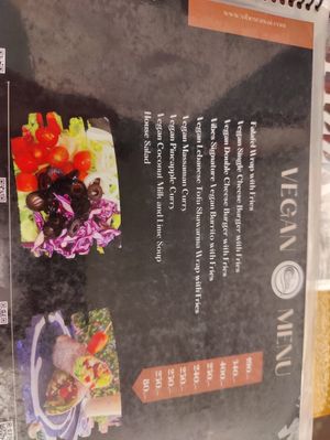 Menu at Vibes at Rawai Beach in Phuket