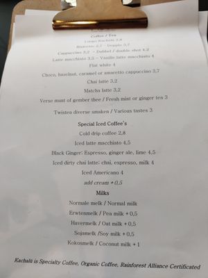 Carte at Pleur Foodbar in Maastricht