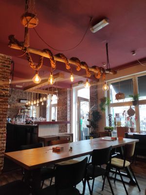 From inside at Pleur Foodbar in Maastricht