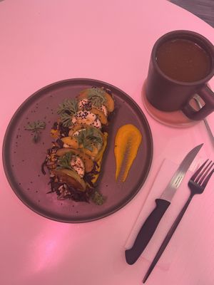 Jamaica toast   at Tinoc Café in Merida