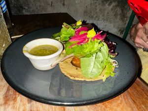 TACOS DE AGUACATE at Salon Gallos in Merida