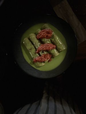 Flautas & green sauce. Kinda bland and needs salsa  at Salon Gallos in Merida