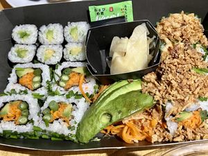 Vegan sushi box  at Itsu in Aberdeen