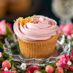 Strawberry Champagne is the new flavor for the month of February!  at The Devil Wears Parsley Bakery in Columbia