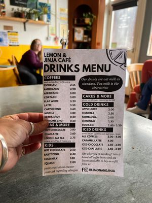 Updated drinks menu, more coming soon! at Lemon & Jinja in Romsey