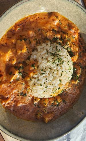 Tofu tikka masala at La Puntabella in Tuoro Sul Trasimeno