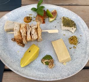 Vegan cheese platter   at La Puntabella in Tuoro Sul Trasimeno