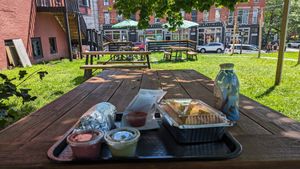 Outdoor seating at Tito Santana in Beacon