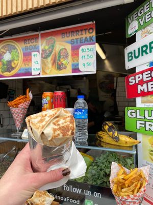 Vegan wrap at Quinoa Arepa in North West London