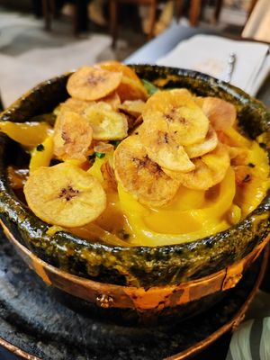 Banana stew at Capim Dourado in Porto