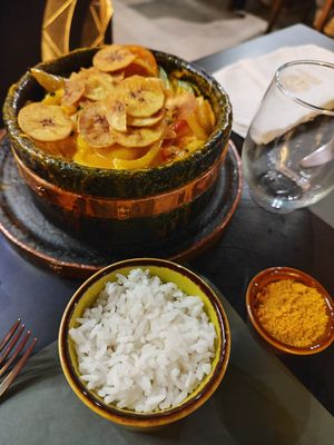Banana stew at Capim Dourado in Porto