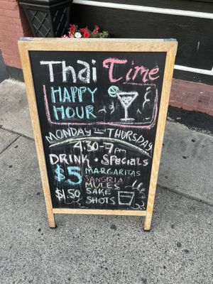 happy hour  at Thai Time in Binghamton