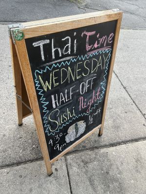 half off sushi   at Thai Time in Binghamton