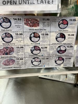 Menu  at Everest Carryout in Ocean City