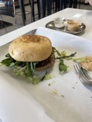Chipotle Chana Burger   at Green Grill in Rancho Cordova