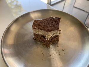 Tiramisu cheesecake (half eaten…so excited forgot to take pic first lol)   at Green Grill in Rancho Cordova