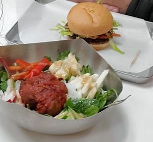 Manchurian sweet & spicy meatball bowl, and Chipotle Chana burger #Veganuary at Green Grill in Rancho Cordova