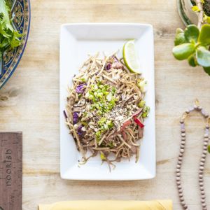 Raw Vegan Pad Thai at Noorish Conscious Eatery in Edmonton