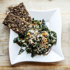 Farm Fresh Kale Salad  at Noorish Conscious Eatery in Edmonton
