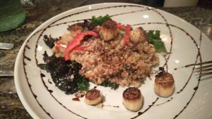 Vegan Yummyness,  Scallops Risotto  at Noorish Conscious Eatery in Edmonton
