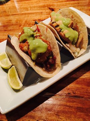 Cauliflower and chicken tacos at Noorish Conscious Eatery in Edmonton