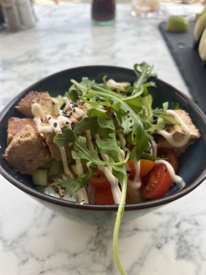 Tofu poke bowl  at Bocchoris Arran de Mar in Mallorca